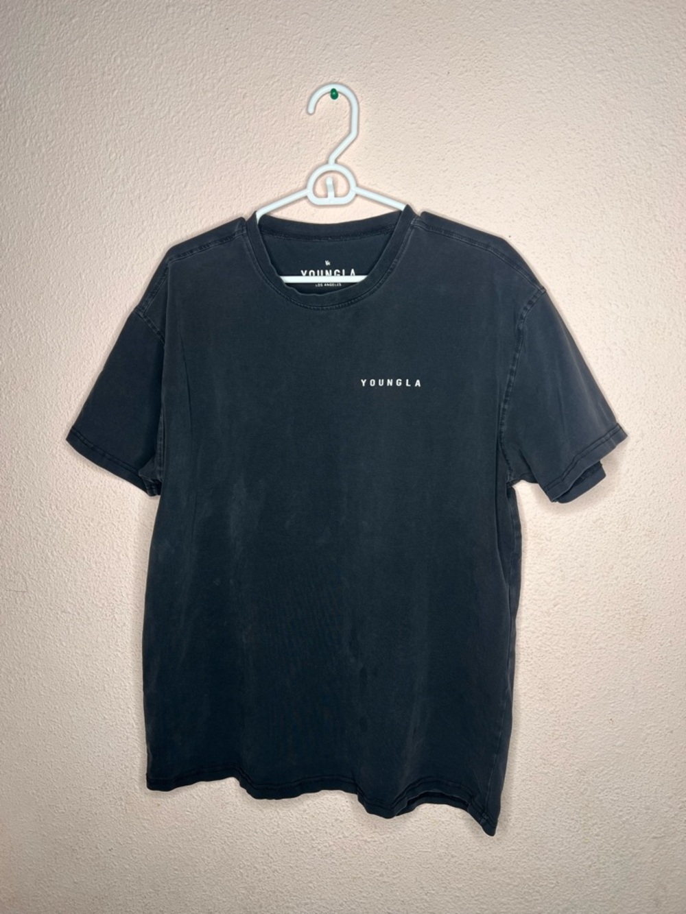 YoungLA Black Crewneck Logo Tee